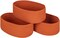 3 Packs Decorative Storage Baskets - 13x8.66x5.11 Inches (Brick Red)